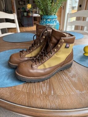 Danner Men's Brown/Tan Leather & Textile Work Boots